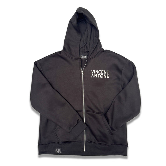 Everyday People Zip Up Hoodie - Black