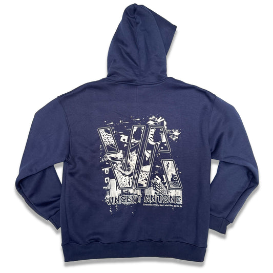 Everyday People Zip-Up Hoodie - Navy Blue
