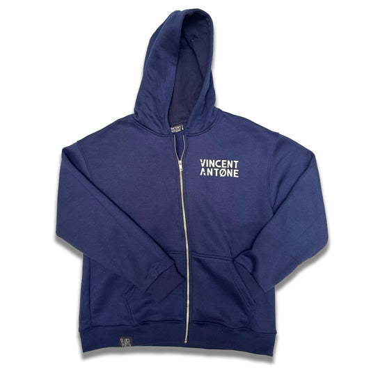 Everyday People Zip-Up Hoodie - Navy Blue